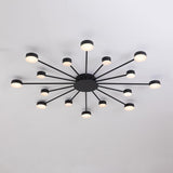 Modern 16 Light LED Cluster Flush Mount Ceiling Lamp for Living Room and Kitchen