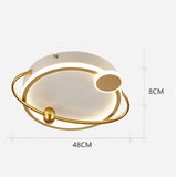 Modern Oval LED Ceiling Light Geometric Flush Mount Fixture for Bedroom and Living Room