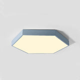 Modern Hexagonal LED Flush Mount Ceiling Light for Bedroom and Living Room