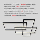 Modern Geometric LED Ceiling Light Overlapping Rectangles Flush Mount Aluminum Fixture