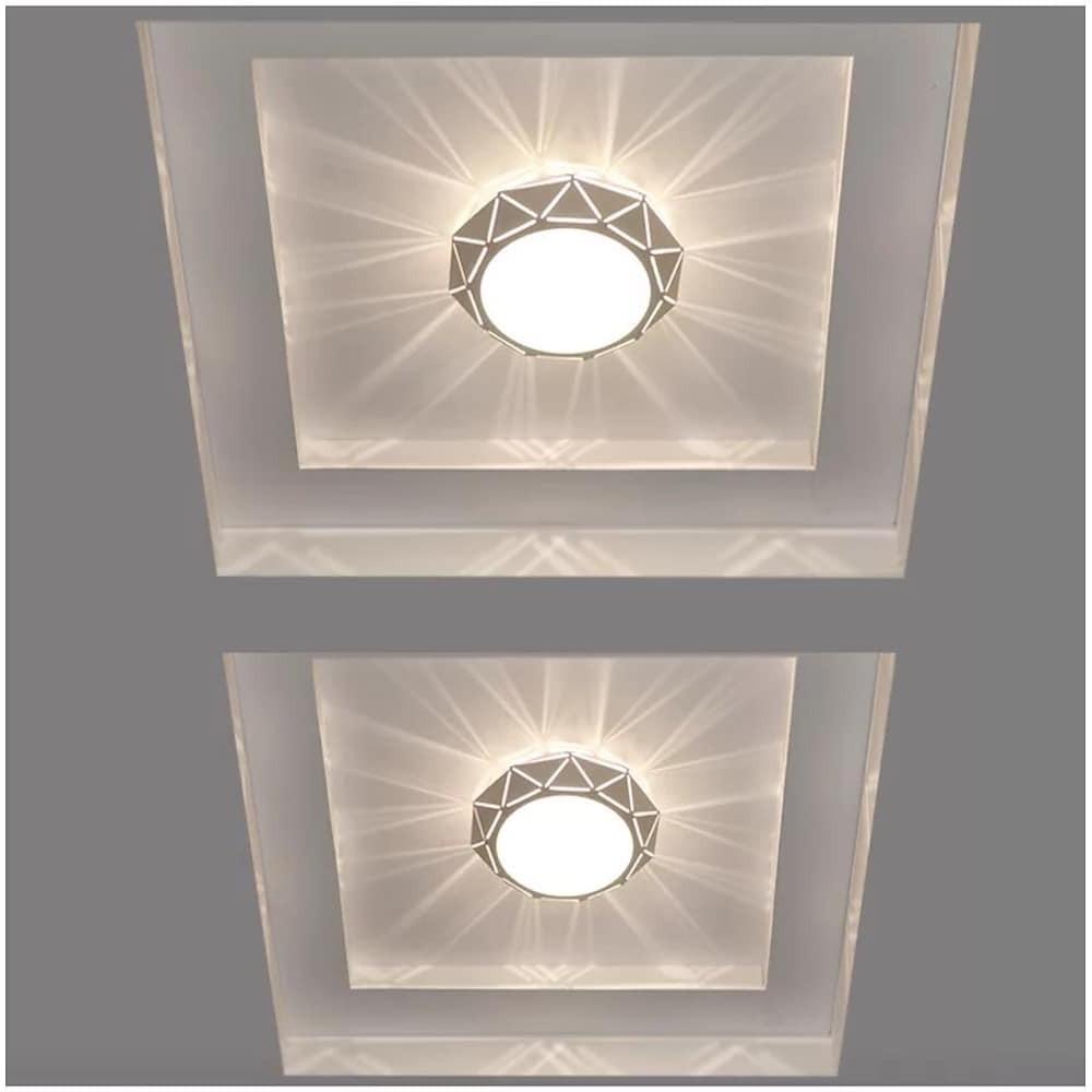 Modern Geometric Drum Shaped LED Flush Mount Ceiling Light for Living Room and Bedroom