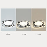 Modern Nordic Round LED Flush Mount Ceiling Light with Remote Control Dimmable Lighting