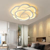 Modern Flower Shape Dimmable LED Ceiling Light Flush Mount Fixture for Bedroom