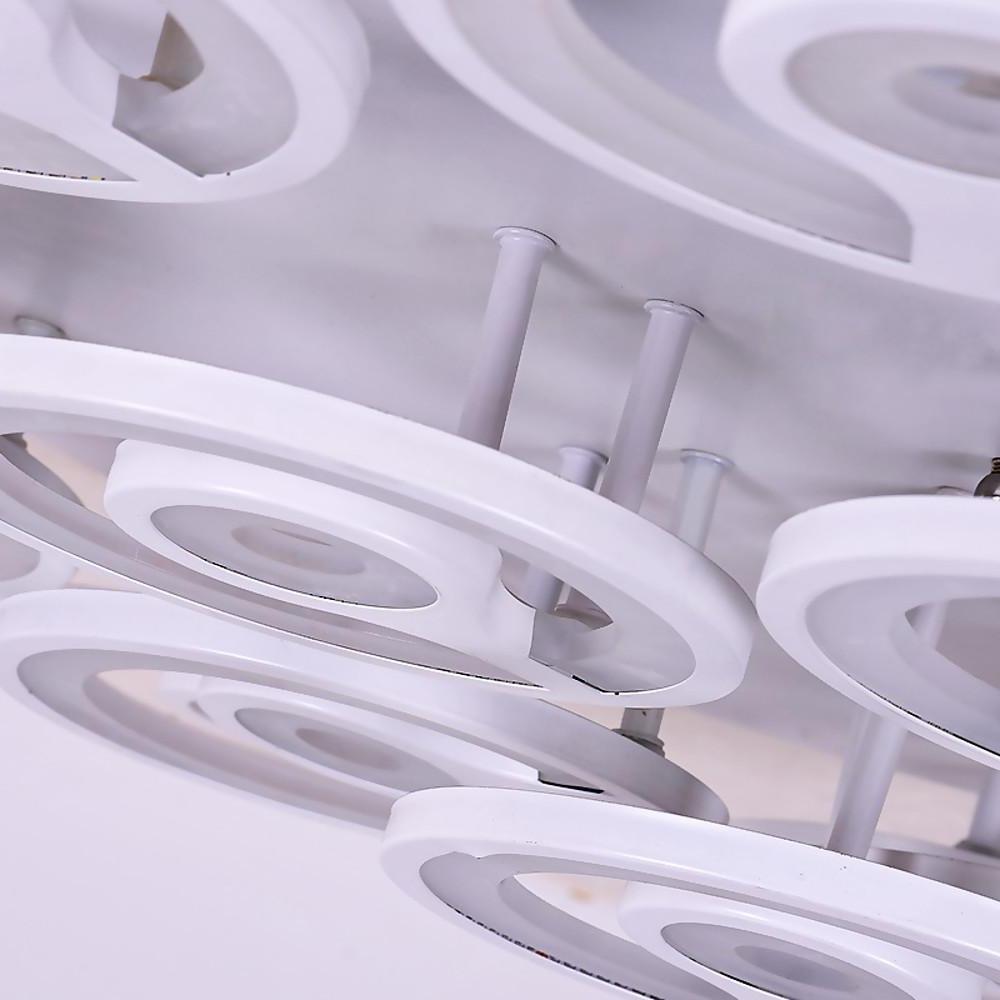 Modern Geometric Flower Shape LED Flush Mount Ceiling Light in White Finish