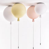 Modern Glass Air Balloon LED Flush Mount Ceiling Lamp for Playrooms and Bedrooms
