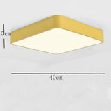 Minimalist Square LED Flush Mount Ceiling Light Modern PVC Metal Fixture for Bedrooms