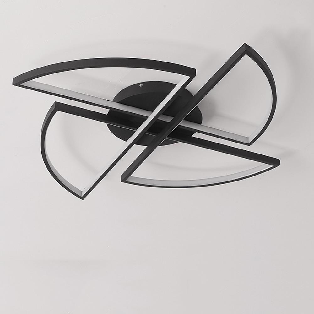 Modern Geometric 4 Semi Circle LED Ceiling Light Flush Mount for Living Room and Bedroom