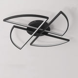 Modern Geometric 4 Semi Circle LED Ceiling Light Flush Mount for Living Room and Bedroom