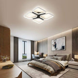 Modern Geometric LED Flush Mount Ceiling Light with Silica Gel and Aluminum Shades
