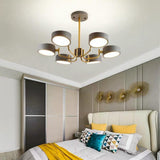 Modern Lantern 6 Light LED Flush Mount Ceiling Fixture with Painted Metal Finish for Bedrooms