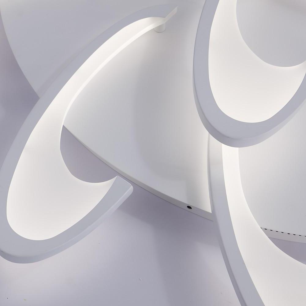 Contemporary Geometric Wave LED Flush Mount Ceiling Light Modern Circle Dimmable Fixture
