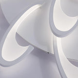 Contemporary Geometric Wave LED Flush Mount Ceiling Light Modern Circle Dimmable Fixture