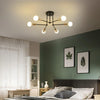 Modern 6 Light Flush Mount Ceiling Light Fixture Metal Nordic Chandelier for Living Room Bedroom