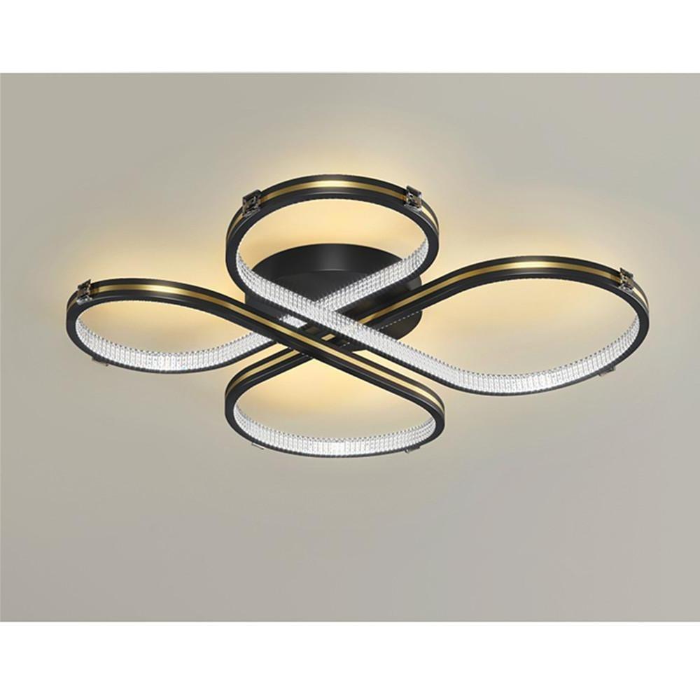 Modern Geometric Circle Flower LED Flush Mount Ceiling Light Dimmable Artistic Fixture