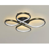 Modern Geometric Circle Flower LED Flush Mount Ceiling Light Dimmable Artistic Fixture