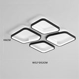 Modern Geometric LED Flush Mount Ceiling Light with Silica Gel and Aluminum Shades
