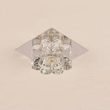 Modern Flower Shaped Crystal LED Flush Mount Ceiling Light for Hallway and Bedroom