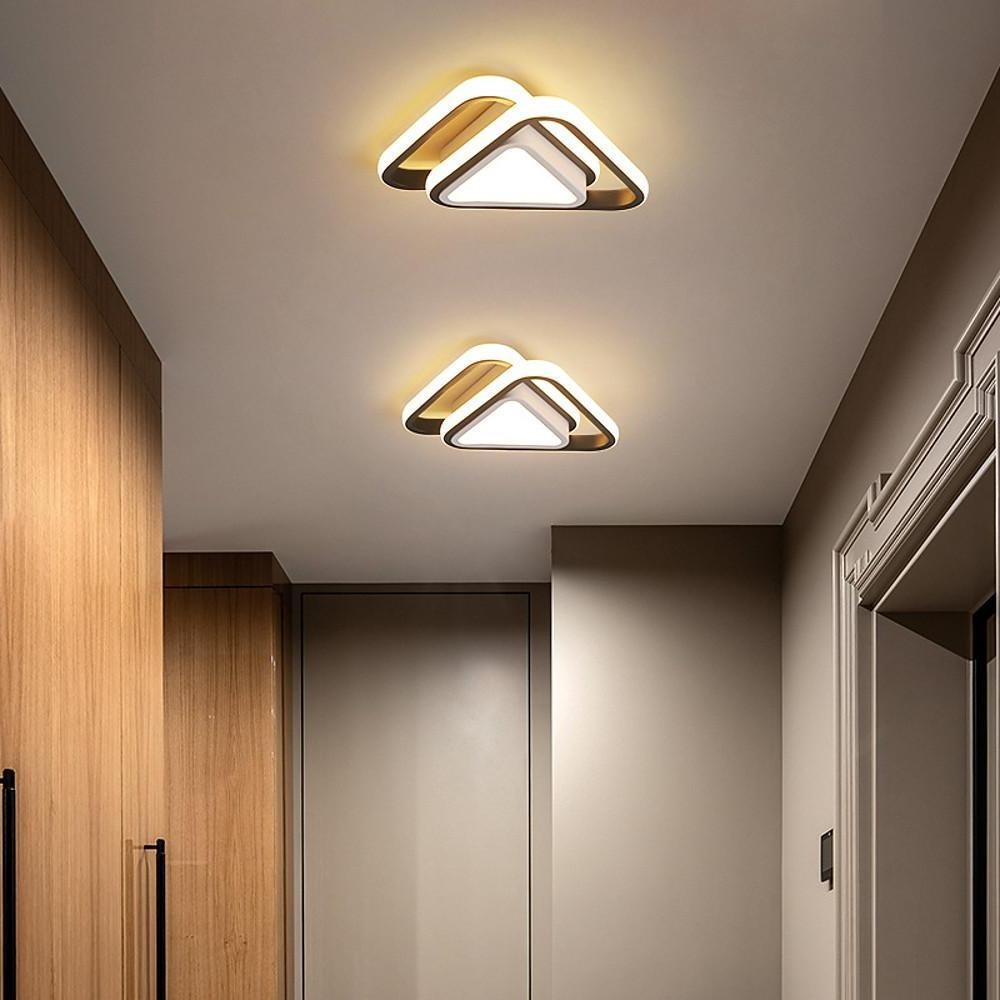 Modern Geometric LED Ceiling Light Multi Triangular Flush Mount Fixture for Kitchen and Living Room