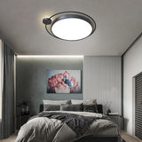 Modern Circular LED Flush Mount Ceiling Light Dimmable Nordic Geometric Fixture for Living Room