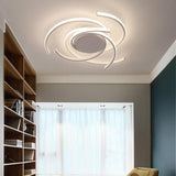 Modern Geometric 30 Inch Circular LED Flush Mount Light for Living Room and Bedroom