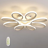 Modern Flower Shaped Dimmable LED Flush Mount Ceiling Light in White Finish for Home