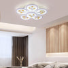 Modern White Flower LED Ceiling Light Dimmable Flush Mount Nordic Bedroom Fixture