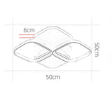 Modern Geometric Overlapping Squares LED Flush Mount Ceiling Light Cluster Fixture