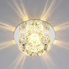 Modern Geometric Crystal Floral LED Flush Mount Ceiling Light for Hallway with RGB Multi Color Effects