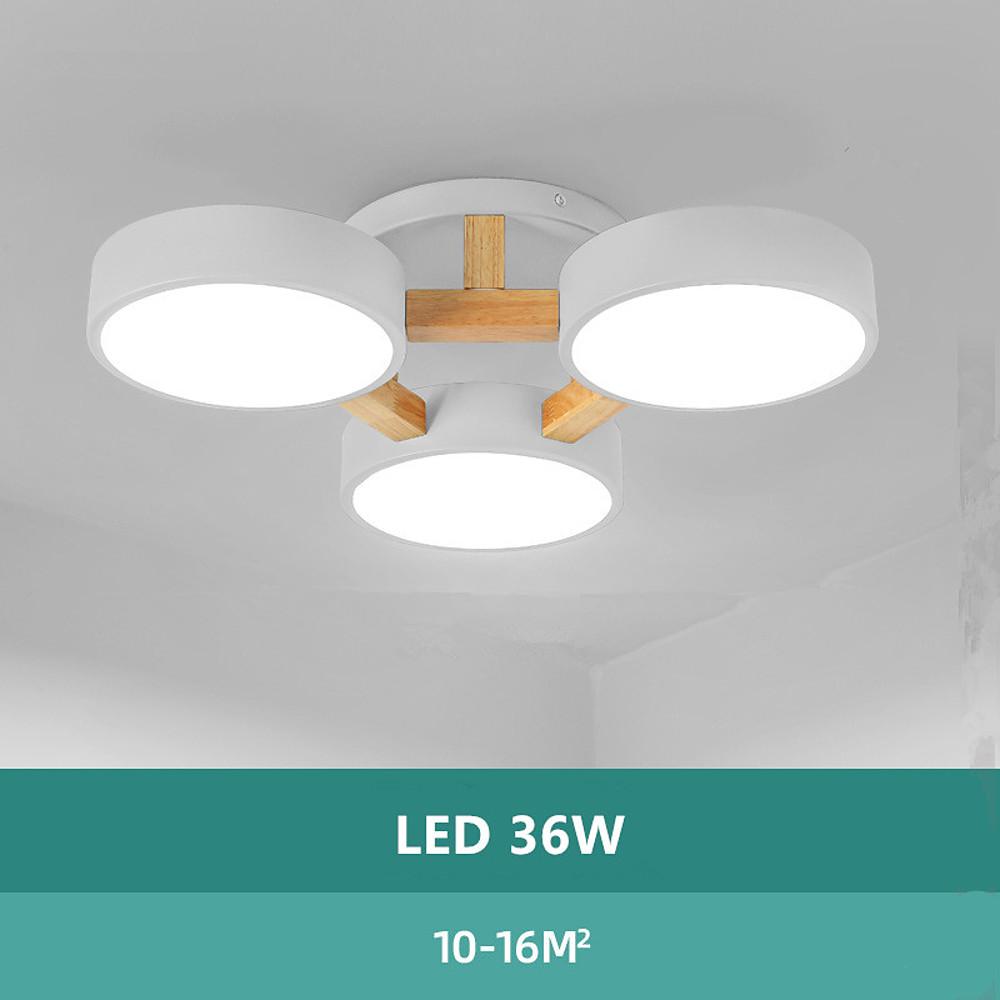 Modern 3 Circle LED Flush Mount Ceiling Light Nordic Metal and PVC Circular Fixture