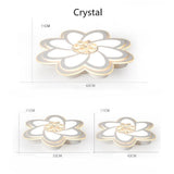 Modern Geometric Flower Petal LED Flush Mount Ceiling Light Acrylic Chandelier for Living Room