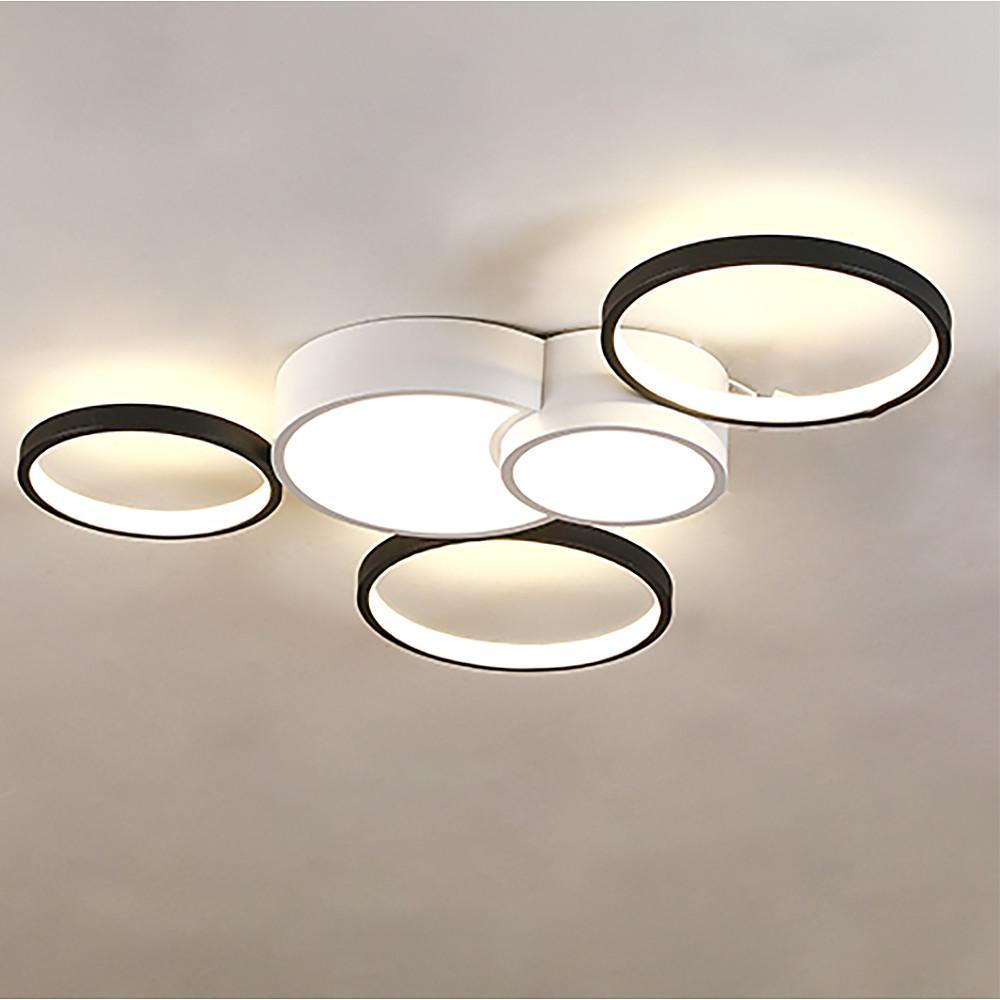 Modern Geometric Multiple Ring LED Flush Mount Ceiling Light Nordic Circle Chandelier for Living Room