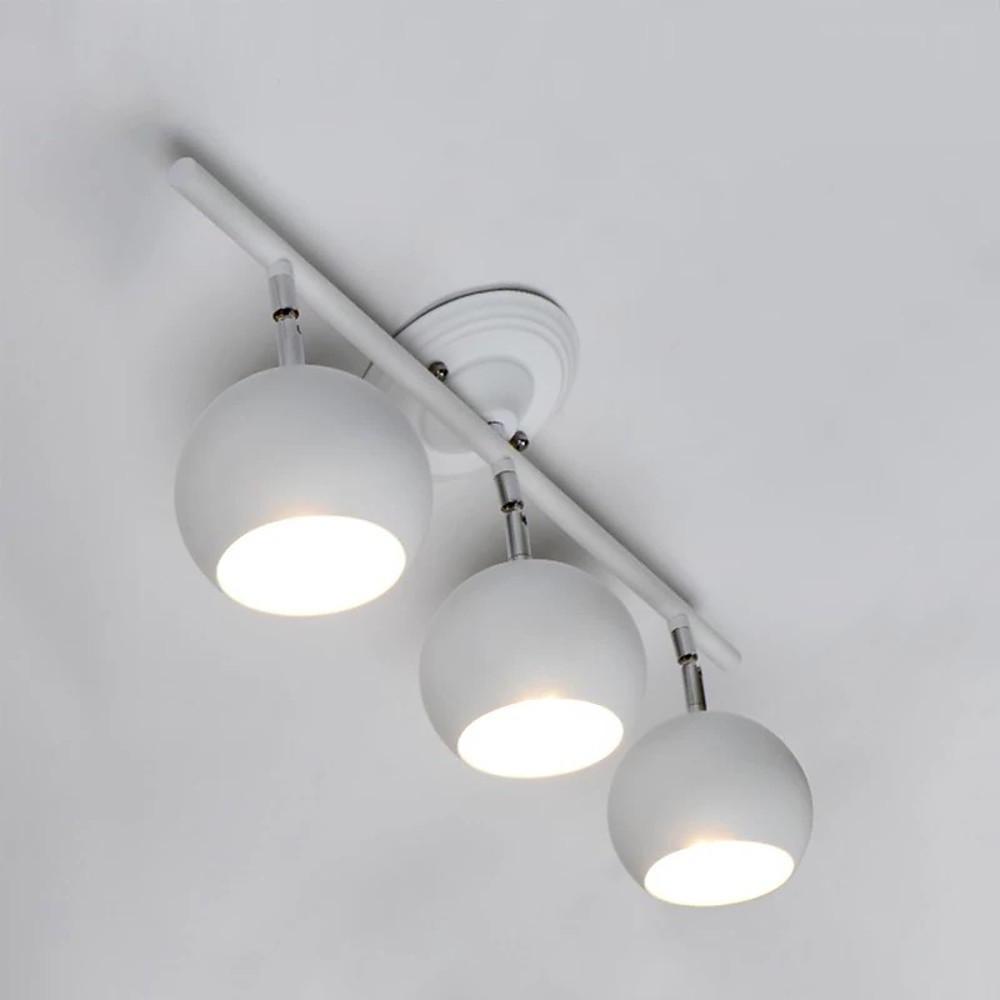 Modern 3 Light Bowled Metal Semi Flush Mount Ceiling Fixture for Bright Bedroom and Hallway Lighting