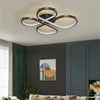 Modern Geometric Circle Flower LED Flush Mount Ceiling Light Dimmable Artistic Fixture